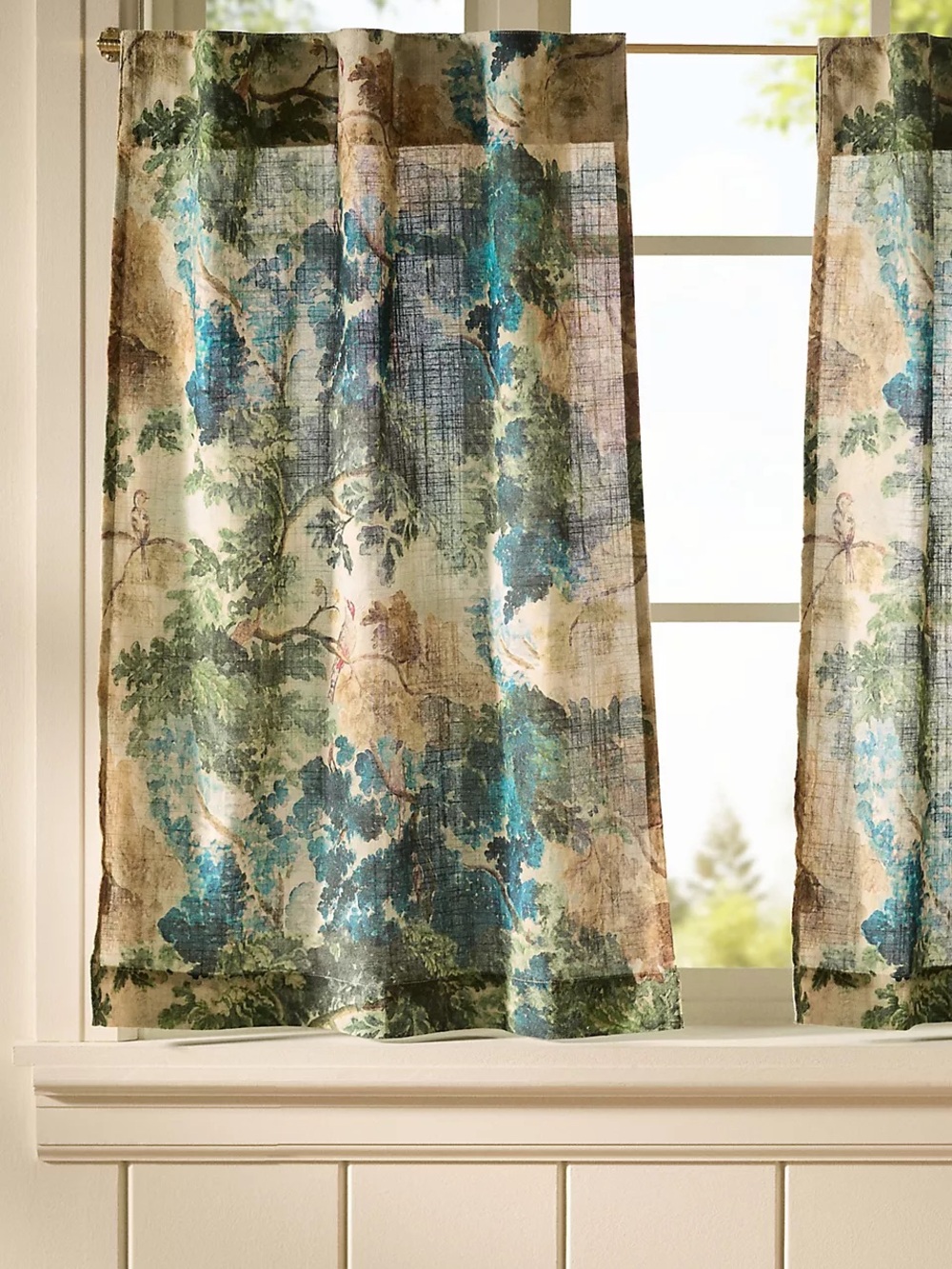 Anthropologie Judarn Printed Cotton Curtains, Set of 2